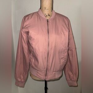 iris Pink Lightweight Bomber Jacket